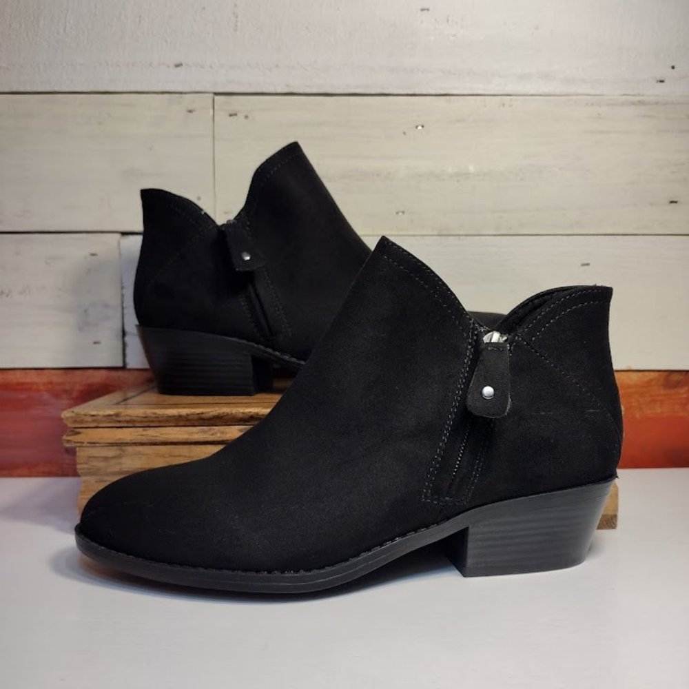 SO Angelfish Black Ankle Boots | Womens 9